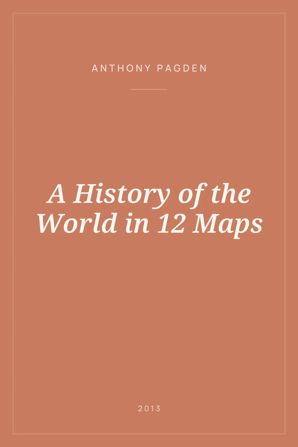 Portada de A History of the World in 12 Maps