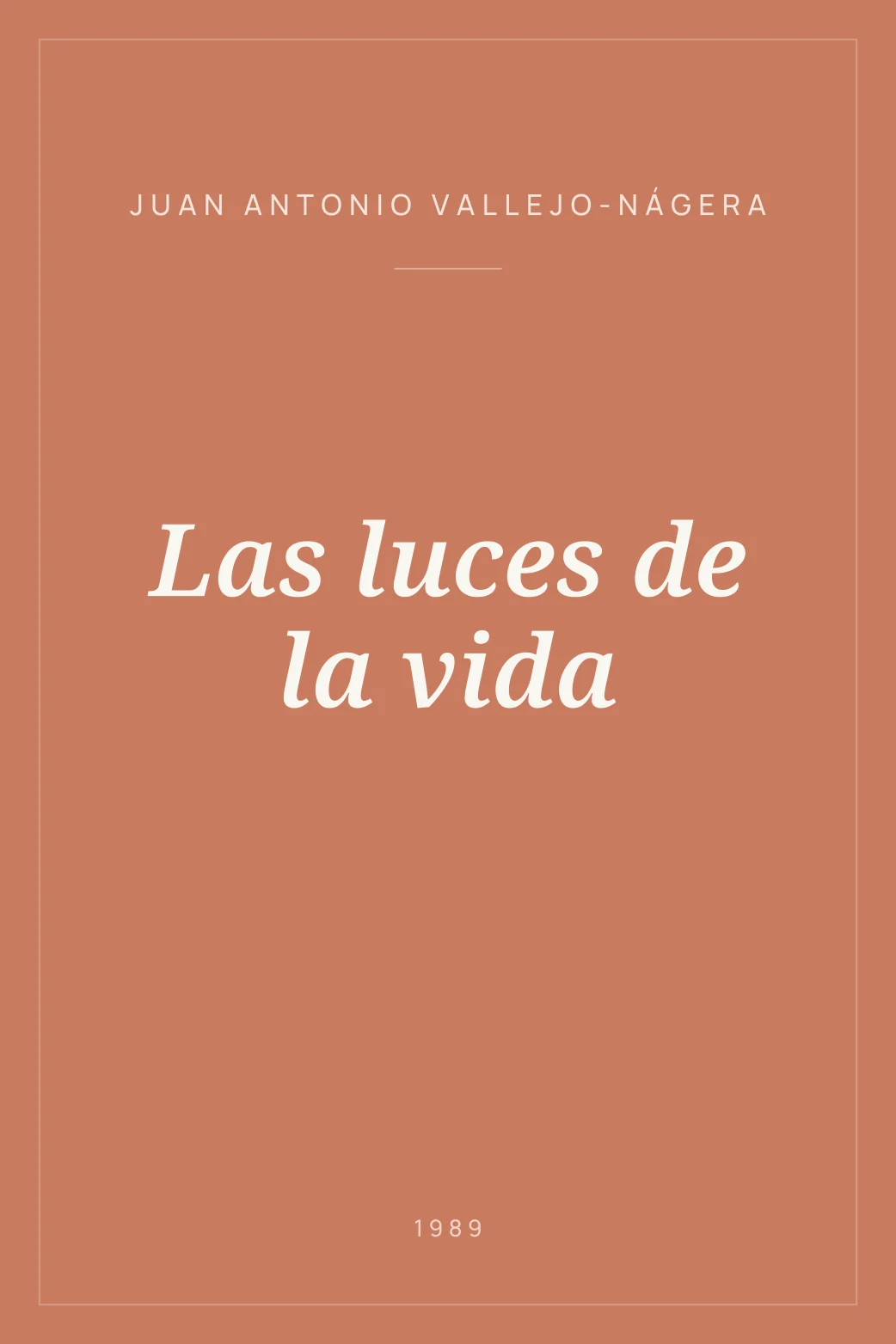 Portada de Las luces de la vida