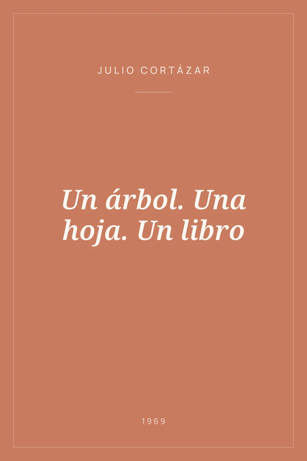 Portada de Un árbol. Una hoja. Un libro