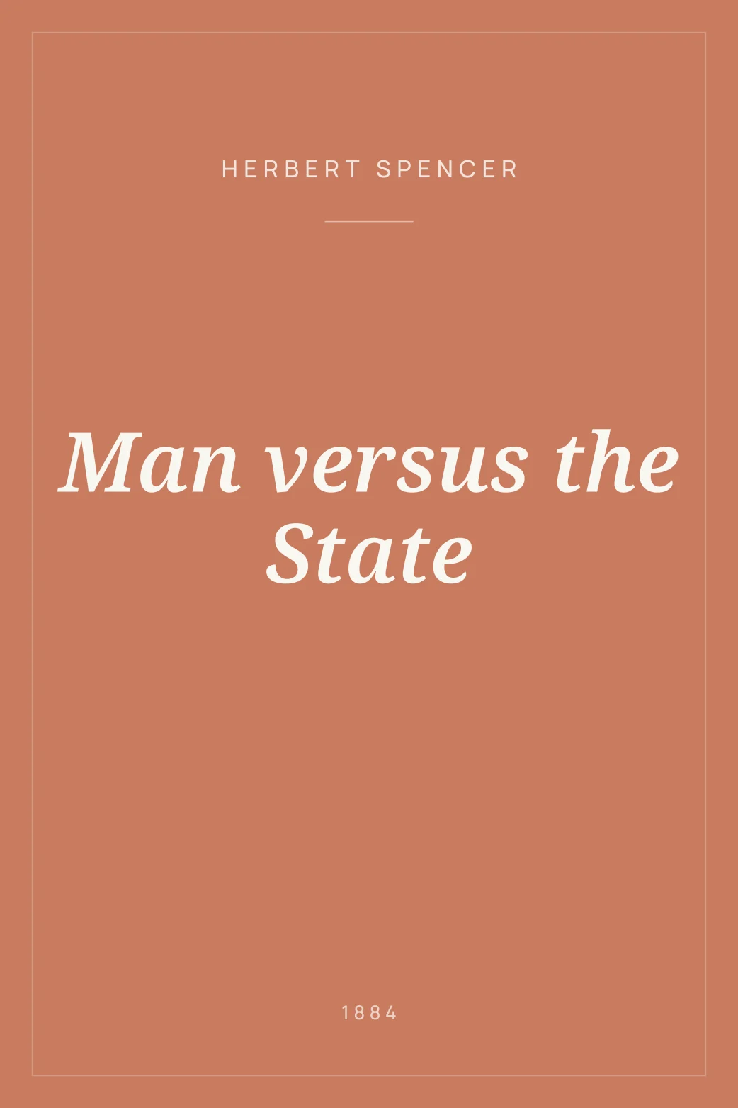 Portada de Man versus the State