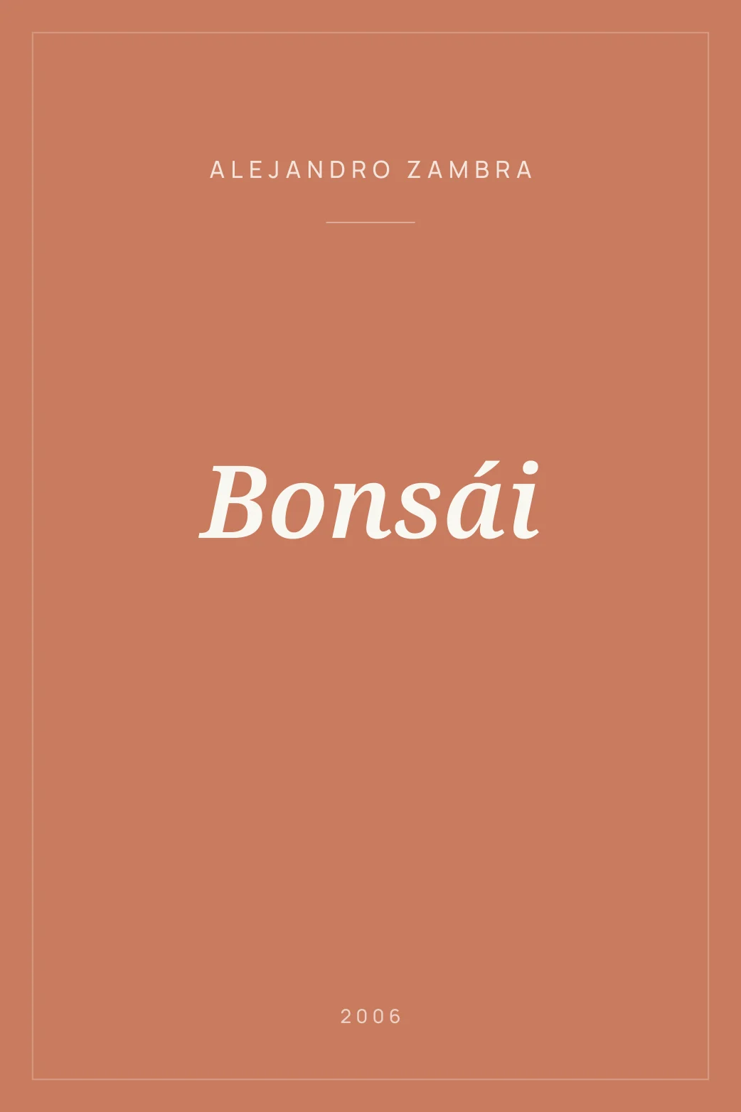 Portada de Bonsái