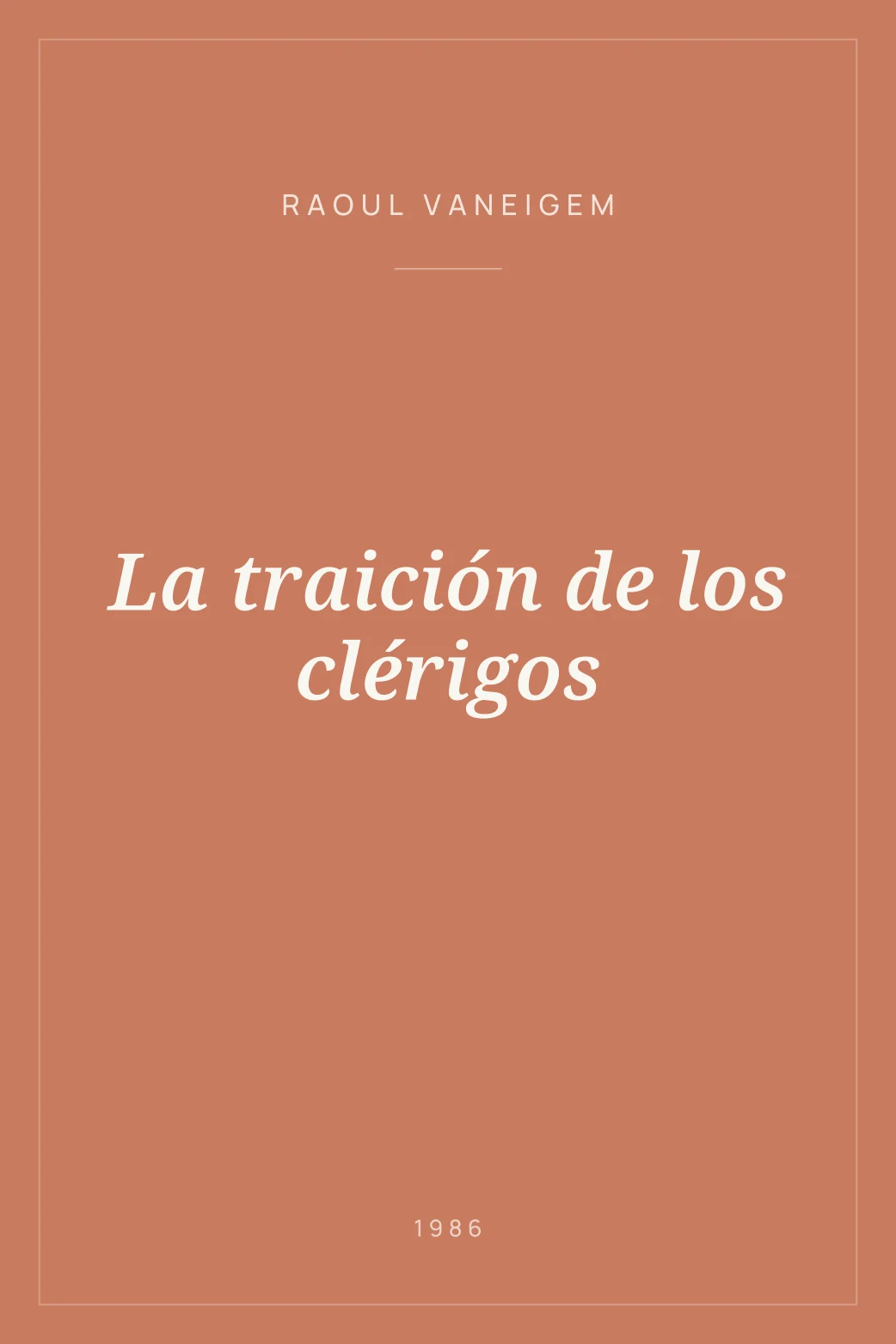 Portada de La traición de los clérigos
