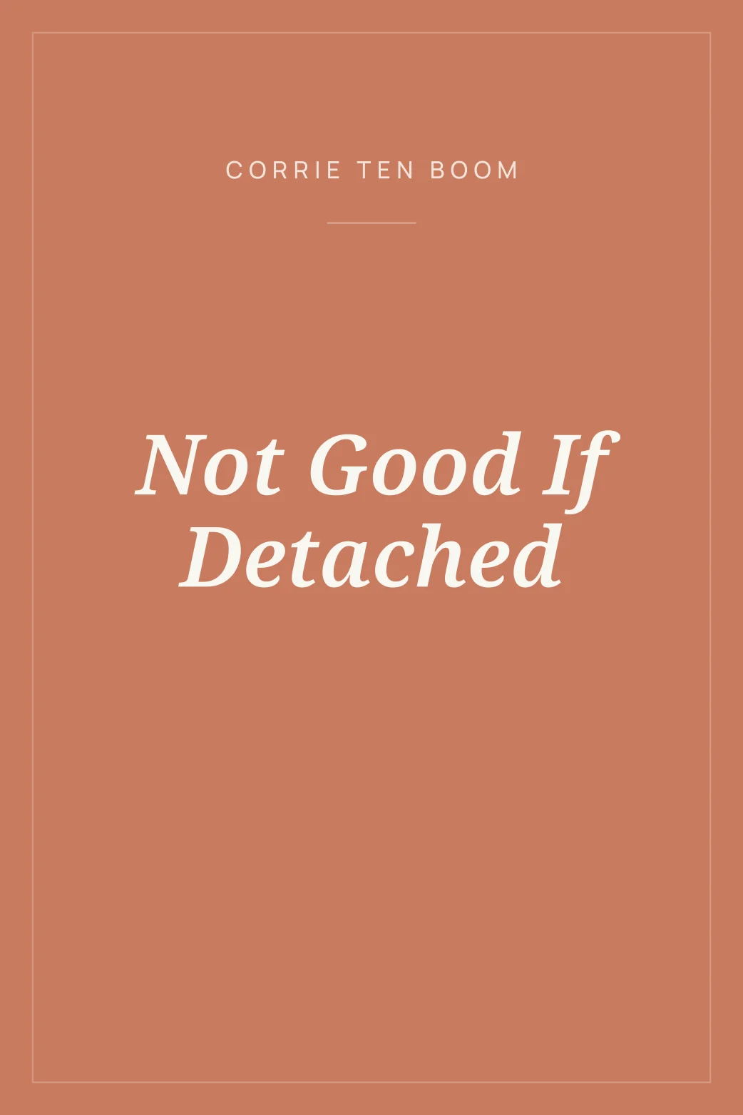 Portada de Not Good If Detached