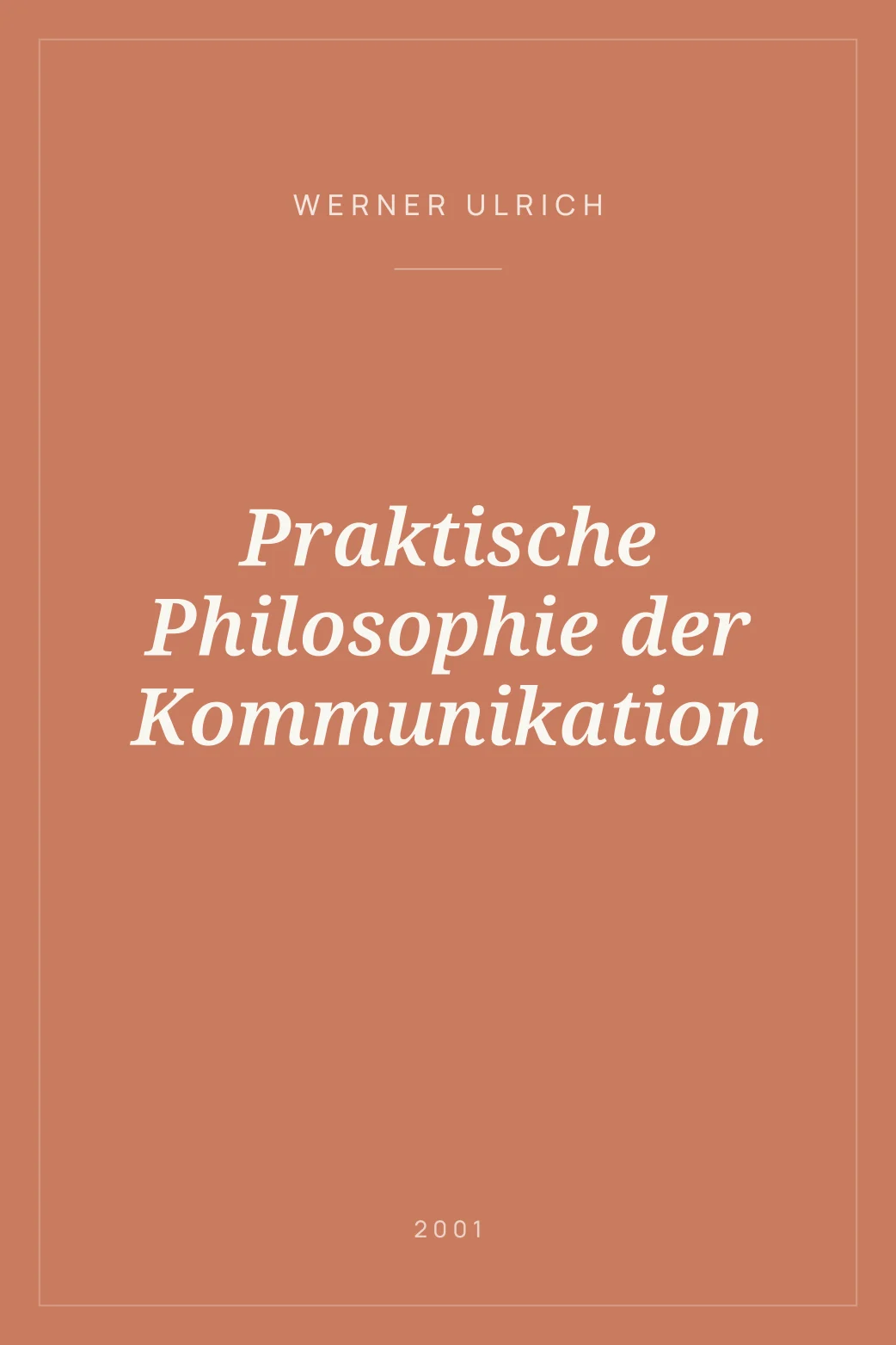 Portada de Praktische Philosophie der Kommunikation