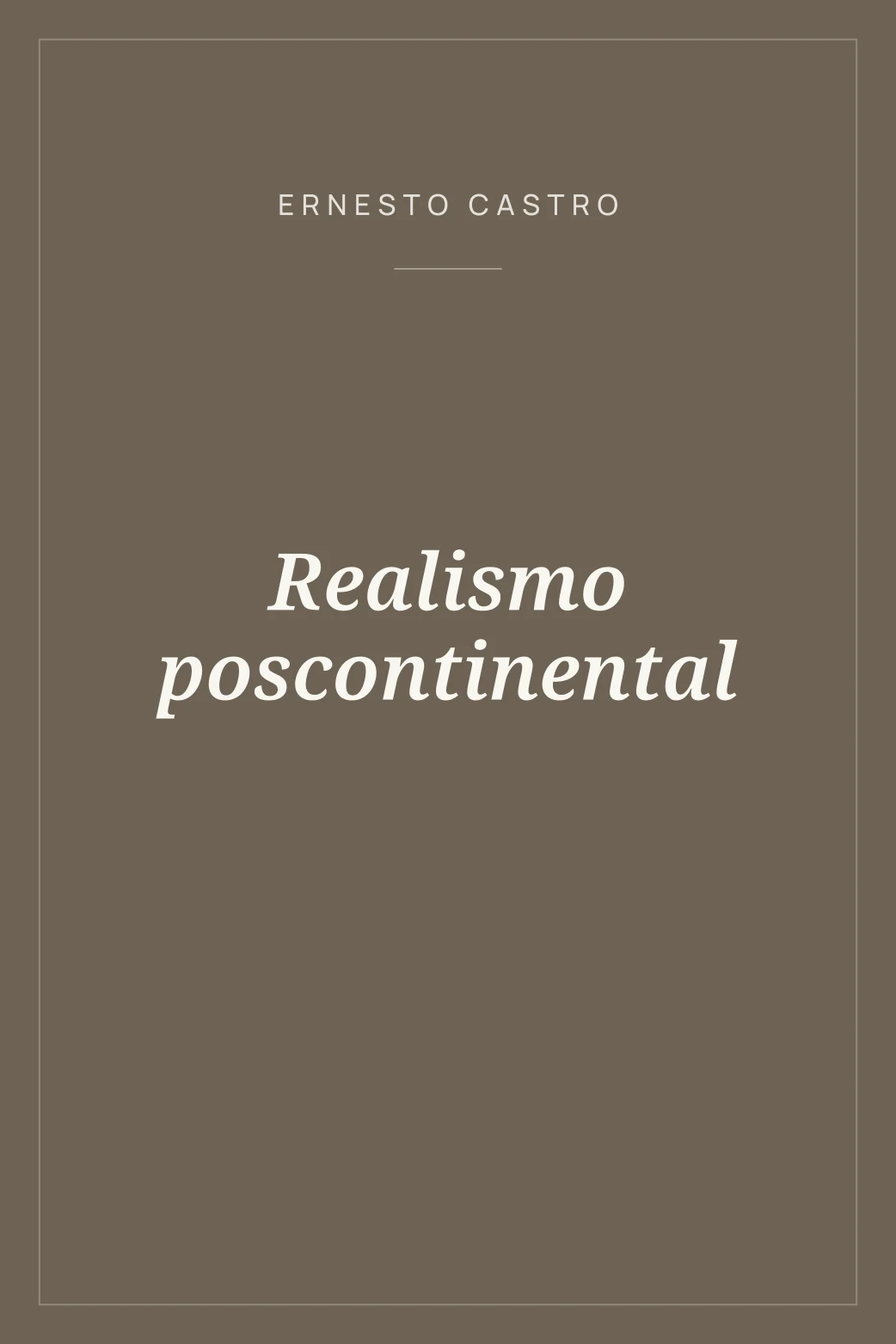Portada de Realismo poscontinental