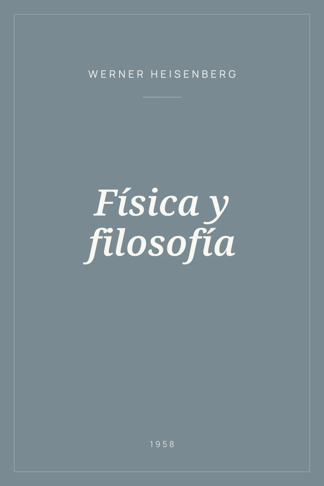 Portada de Física y filosofía