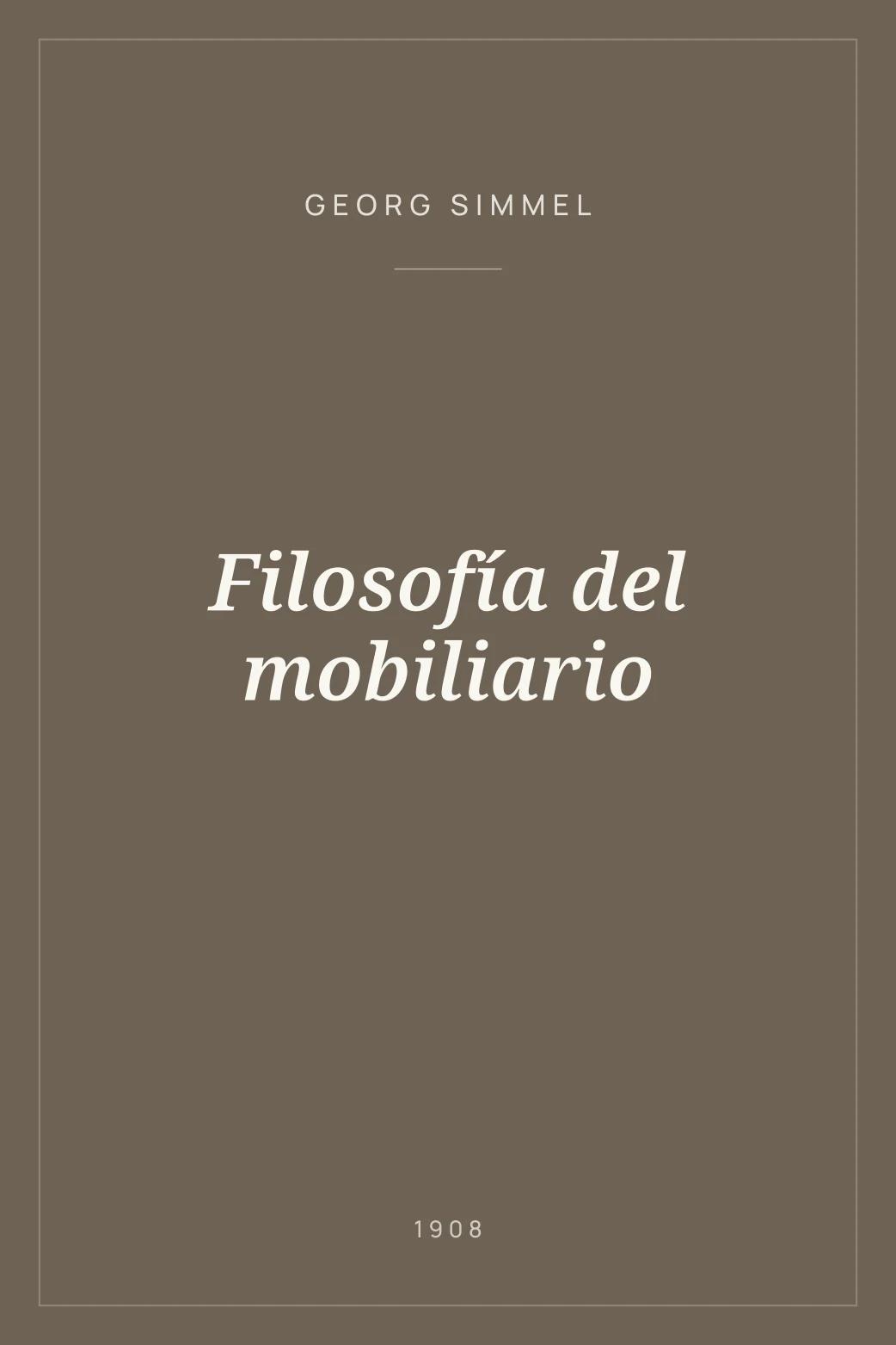 Portada de Filosofía del mobiliario