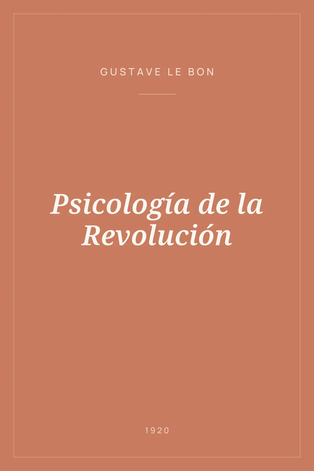 Portada de Psicología de la Revolución