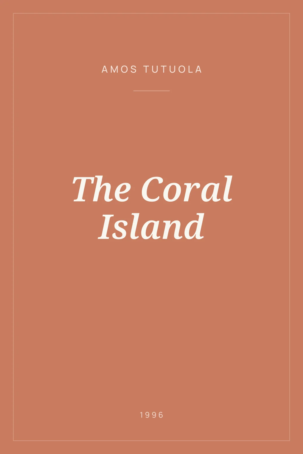 Portada de The Coral Island