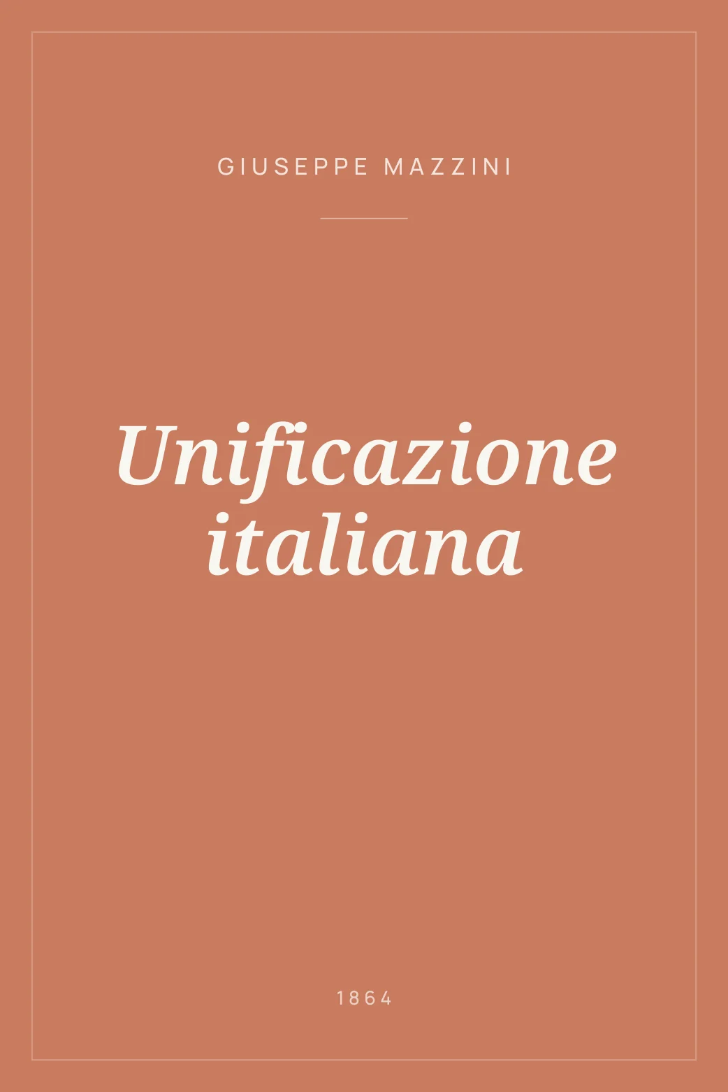 Portada de Unificazione italiana