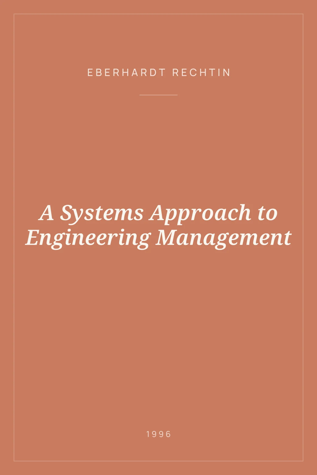 Portada de A Systems Approach to Engineering Management
