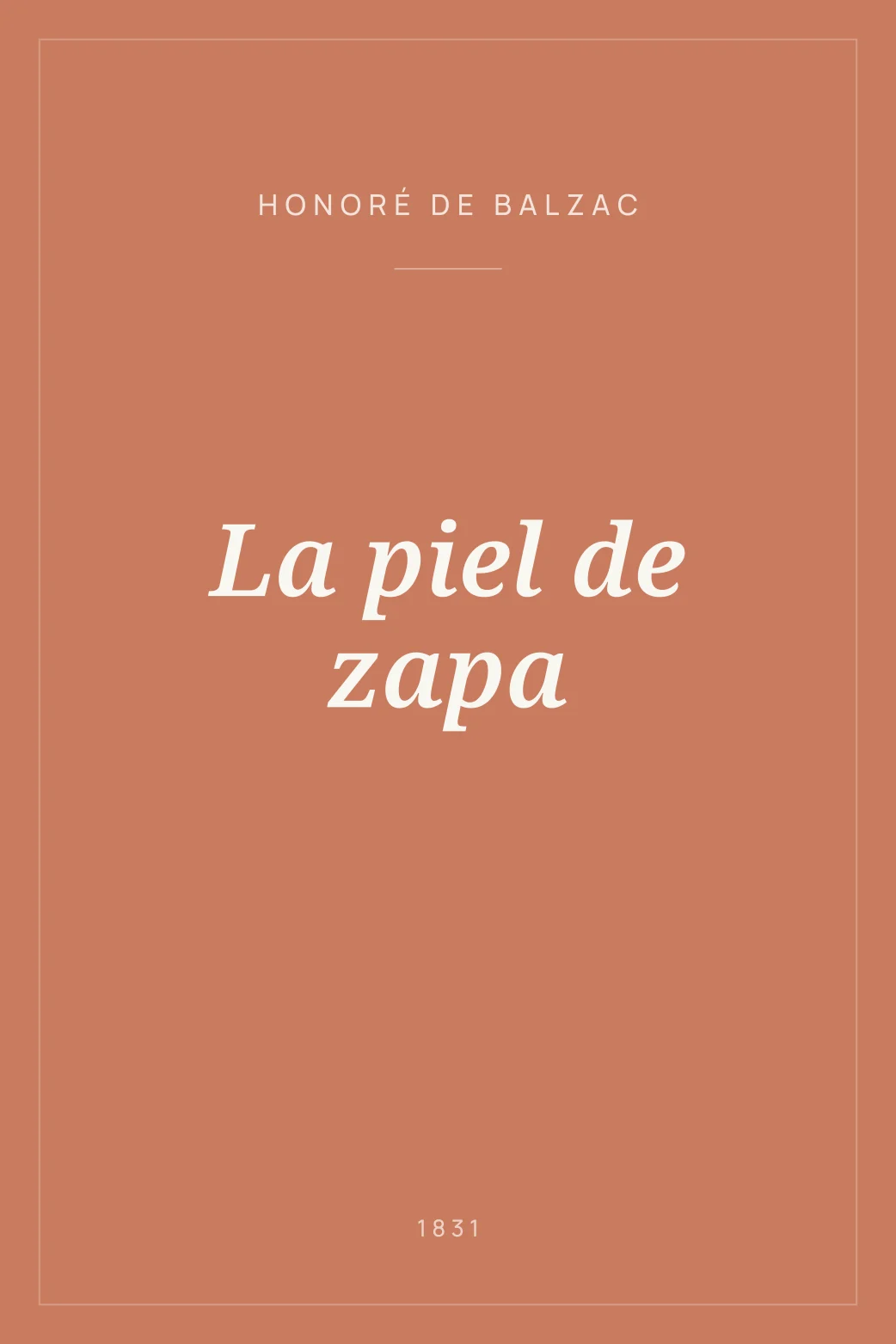 Portada de La piel de zapa