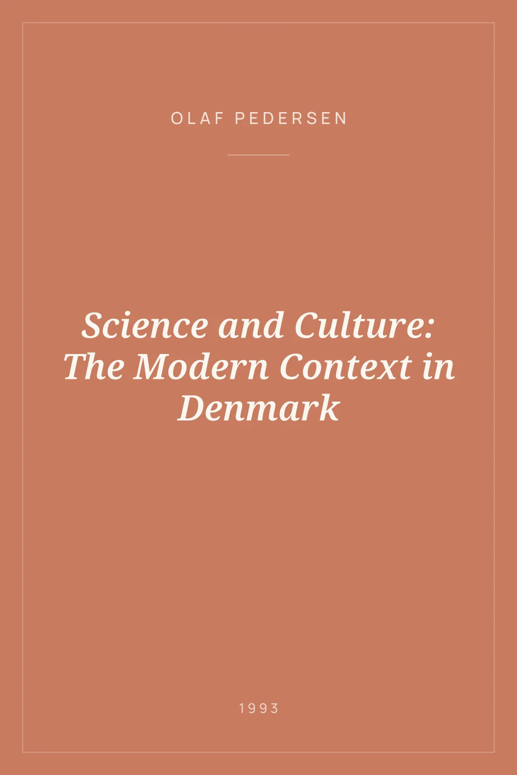 Portada de Science and Culture: The Modern Context in Denmark