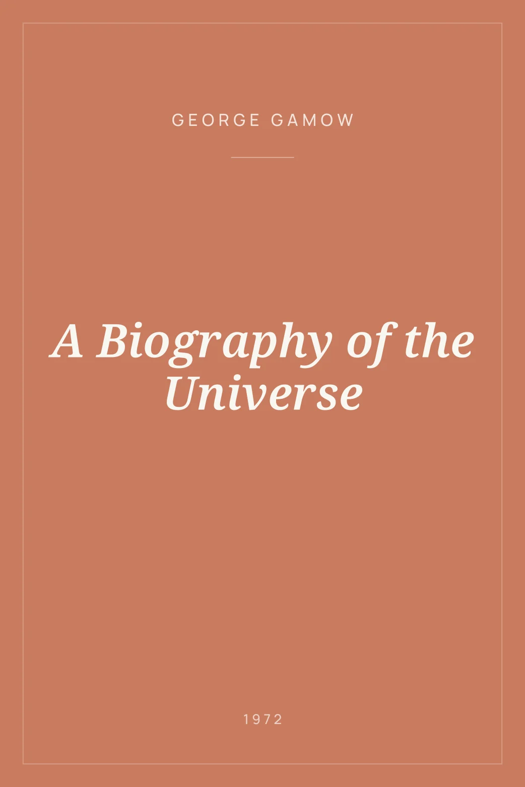 Portada de A Biography of the Universe