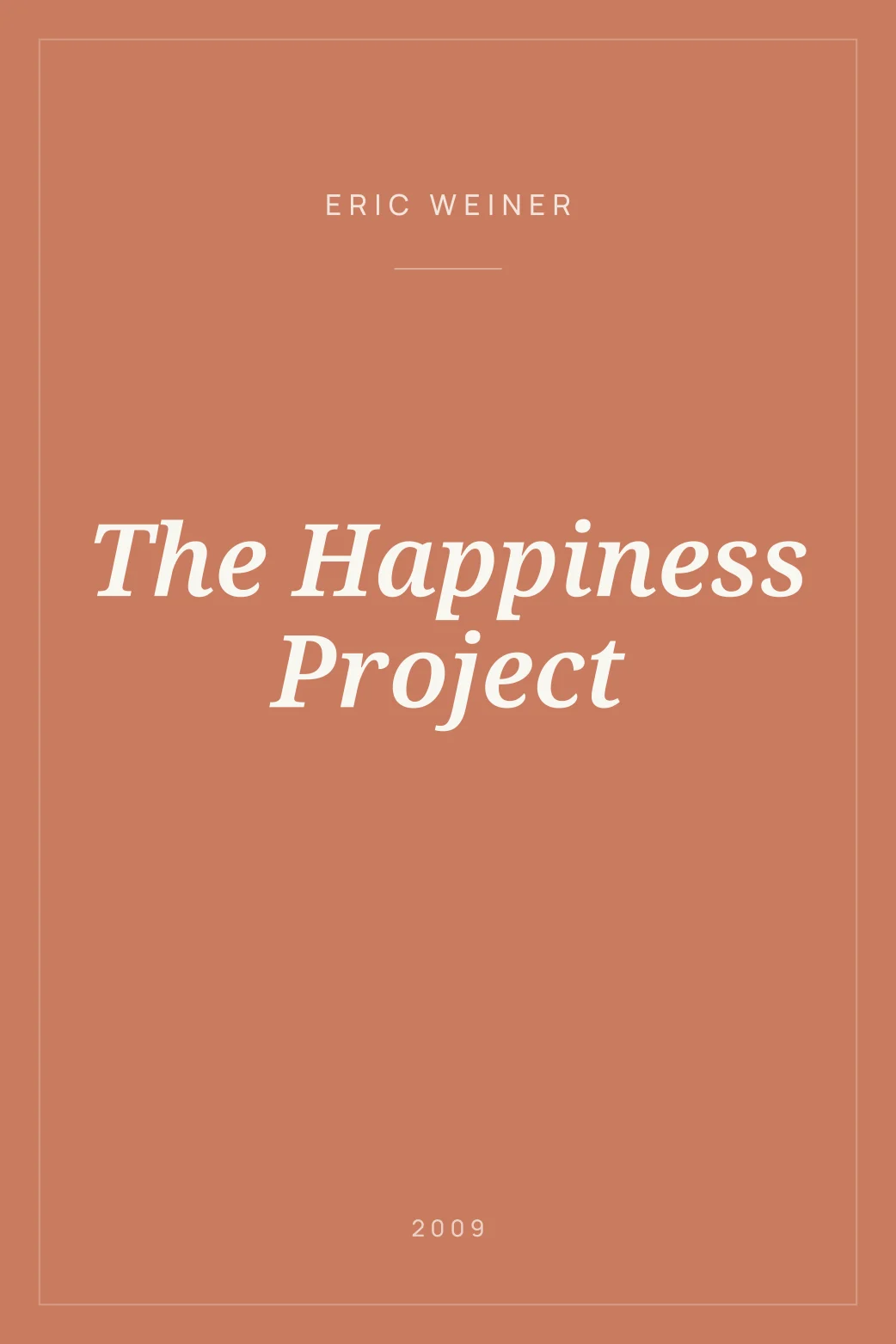 Portada de The Happiness Project