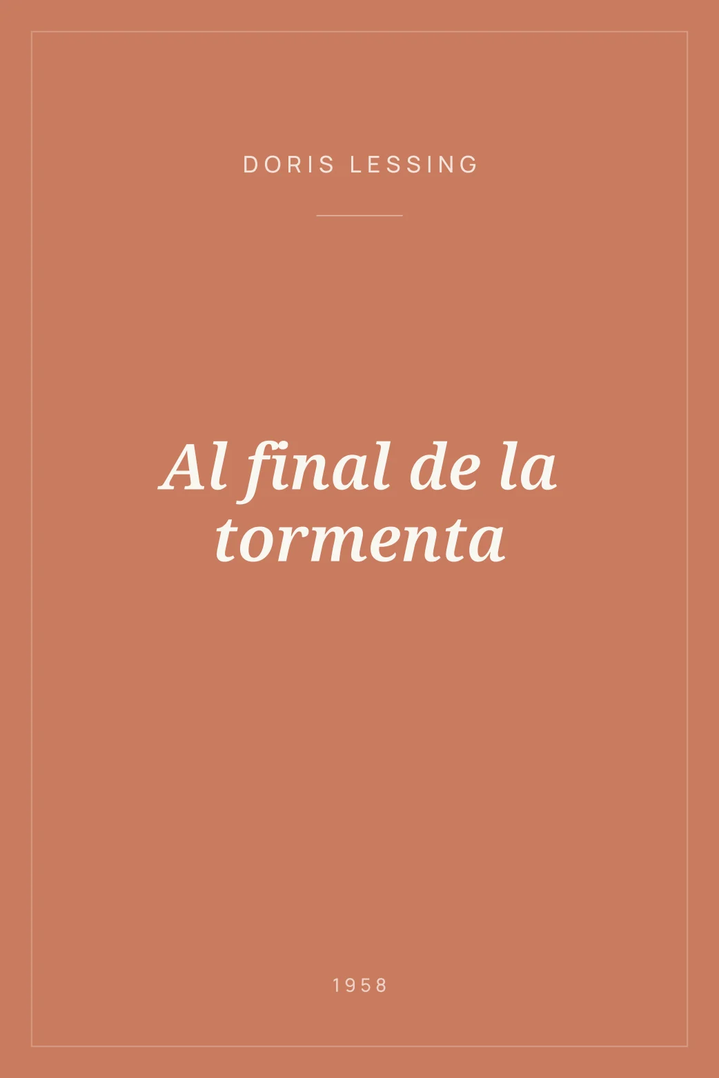 Portada de Al final de la tormenta