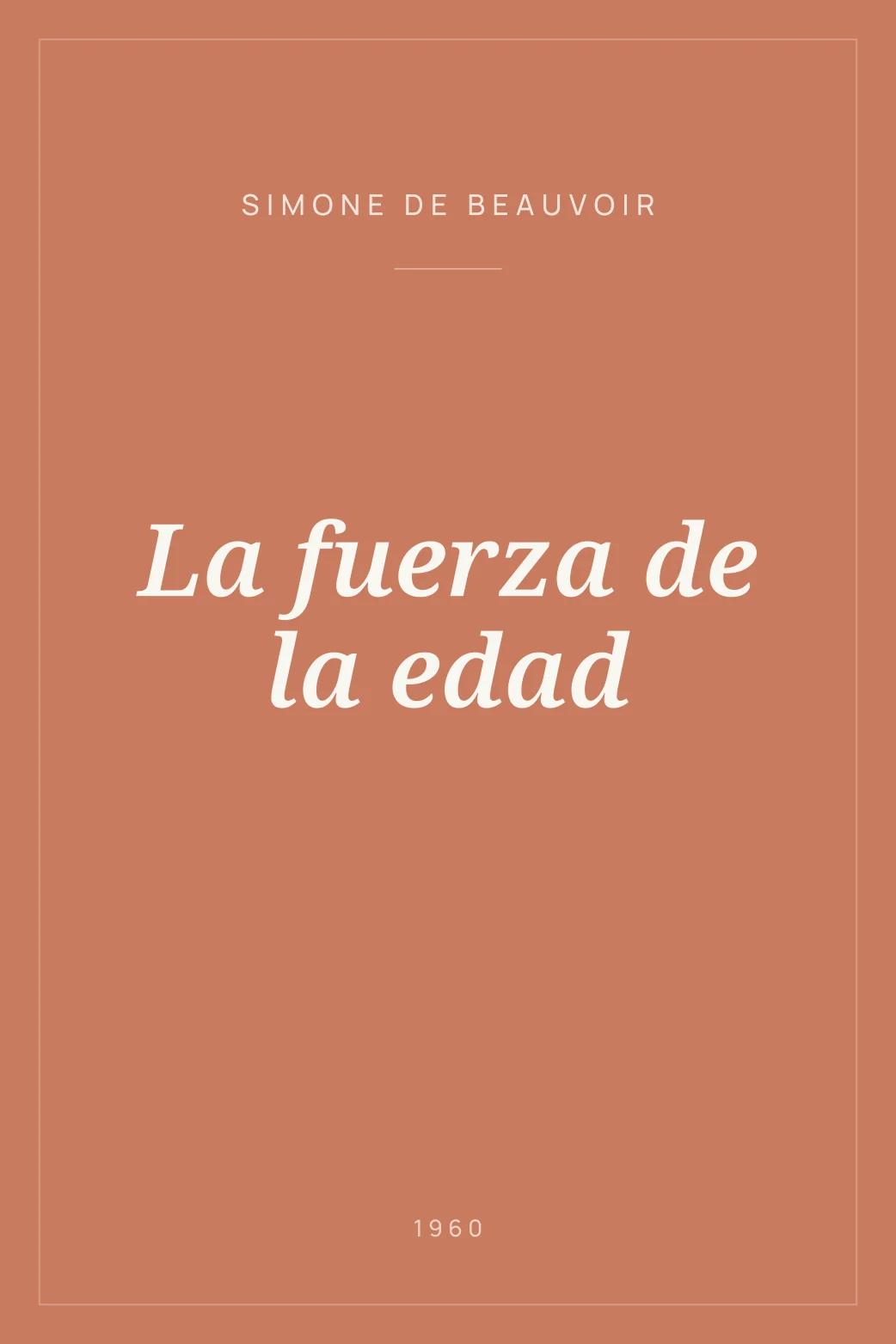 Portada de La fuerza de la edad