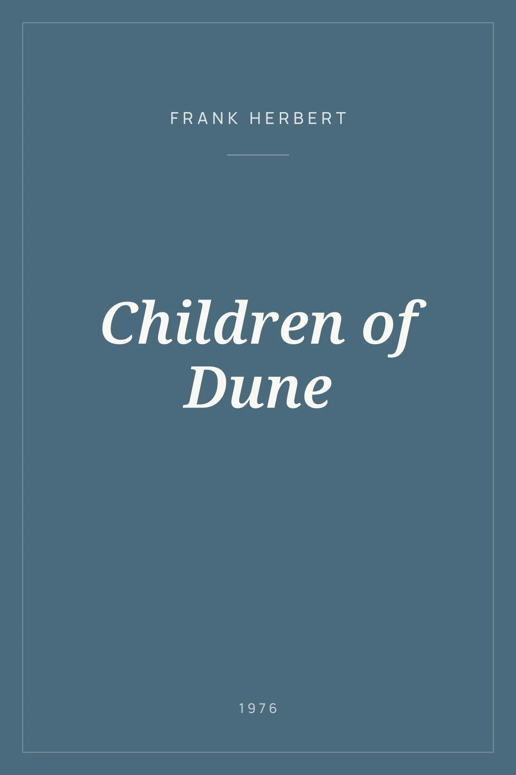 Portada de Children of Dune