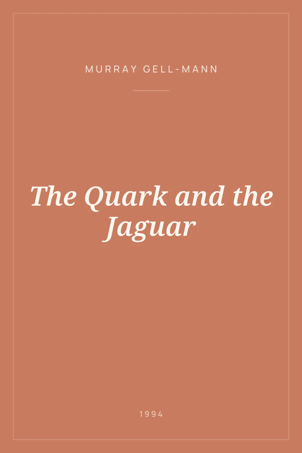 Portada de The Quark and the Jaguar