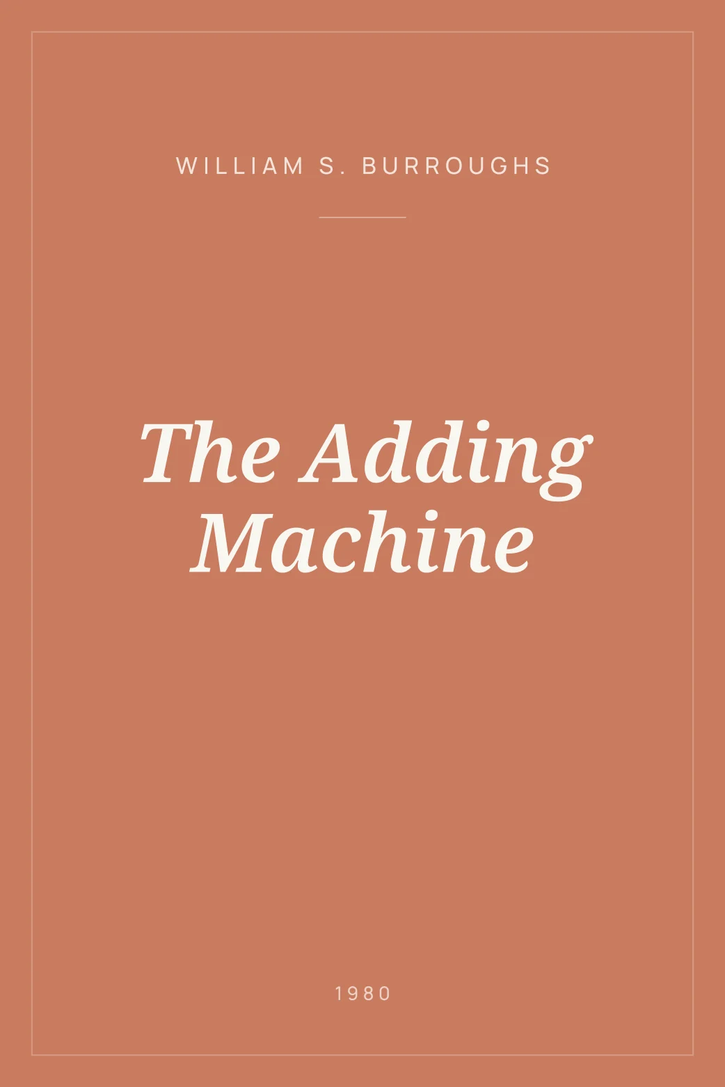 Portada de The Adding Machine