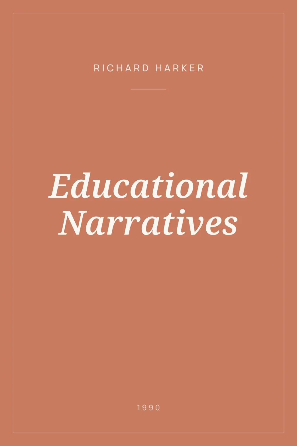 Portada de Educational Narratives