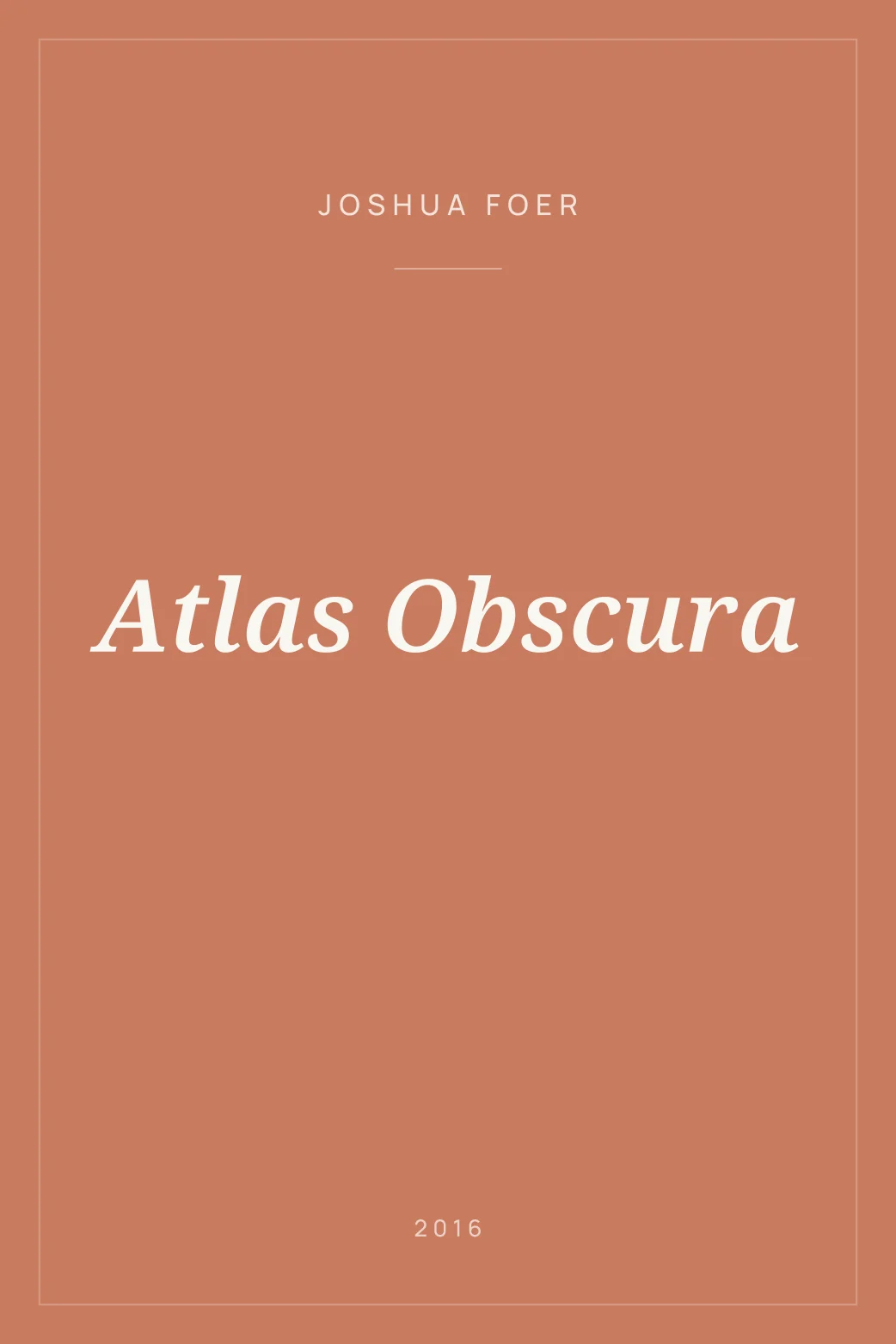 Portada de Atlas Obscura