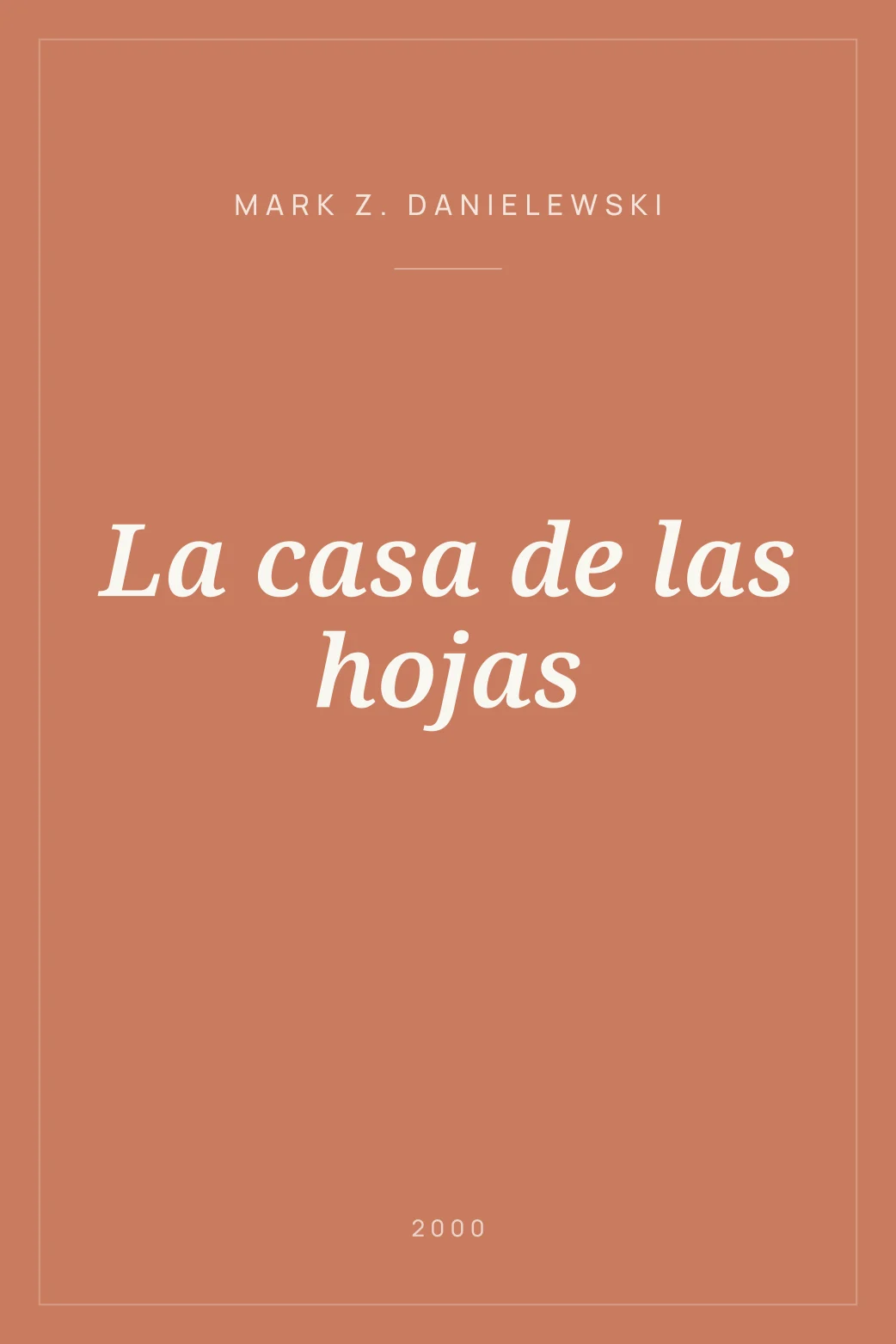 Portada de La casa de las hojas