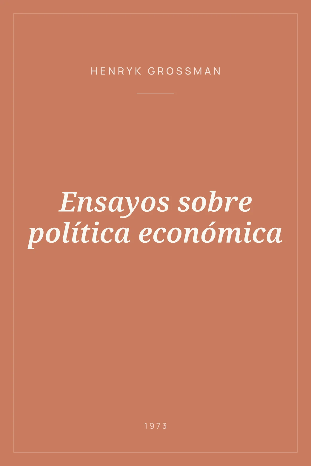 Portada de Ensayos sobre política económica