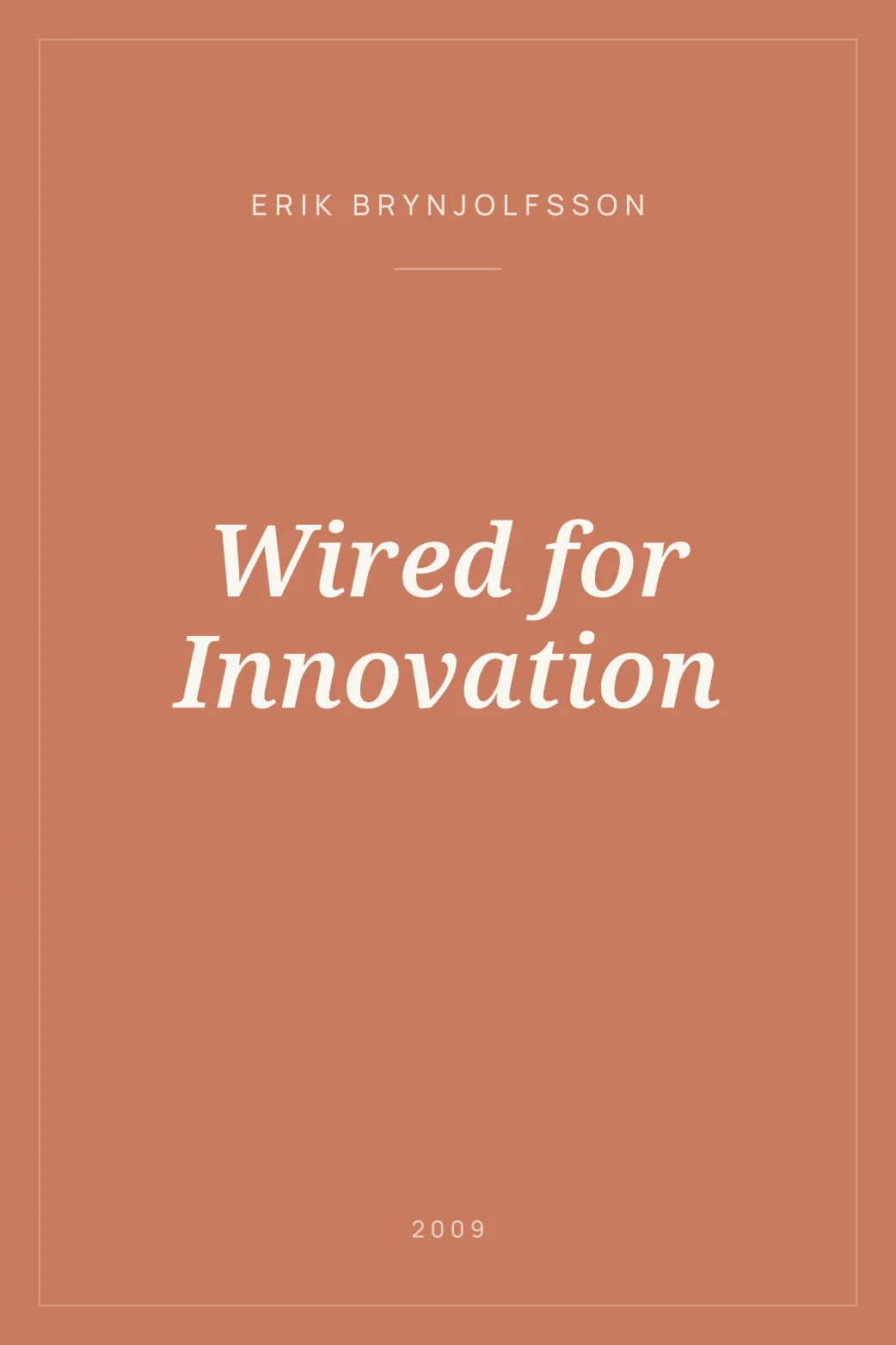 Portada de Wired for Innovation