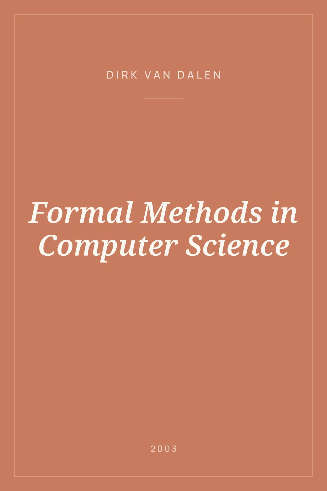 Portada de Formal Methods in Computer Science