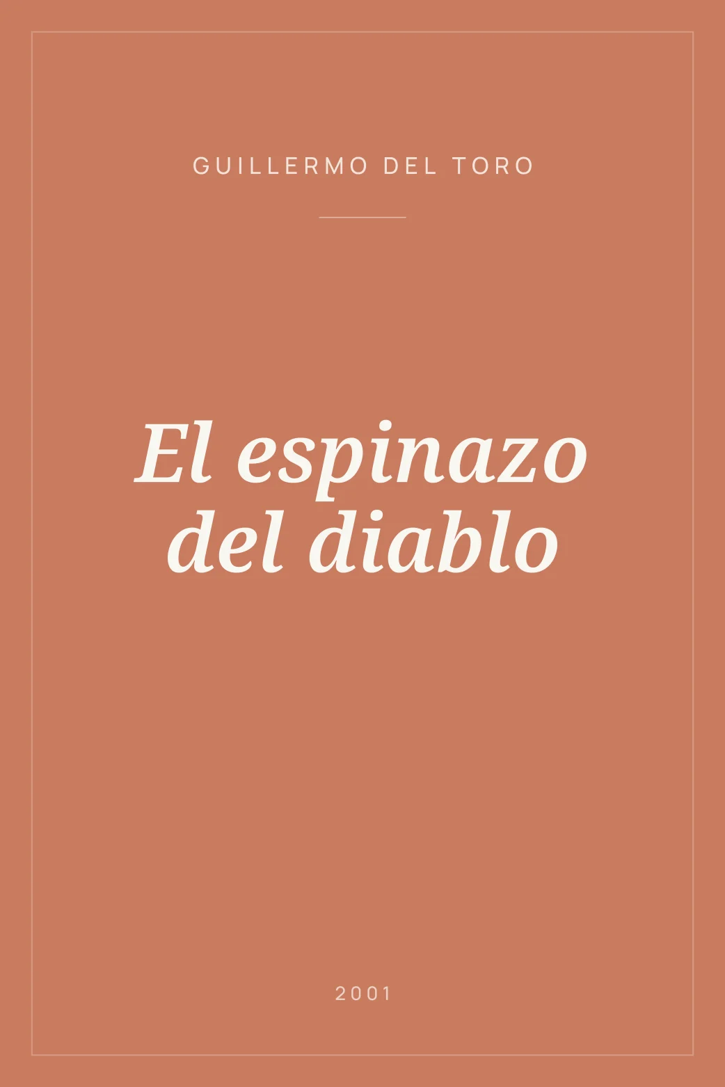 Portada de El espinazo del diablo