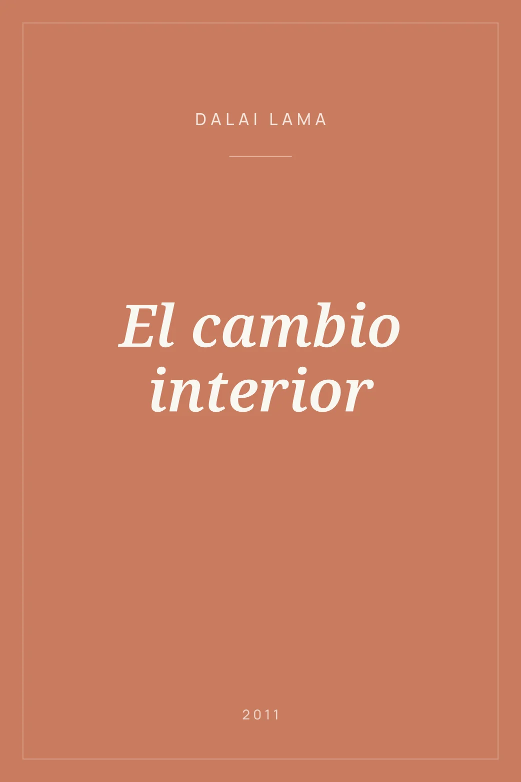 Portada de El cambio interior