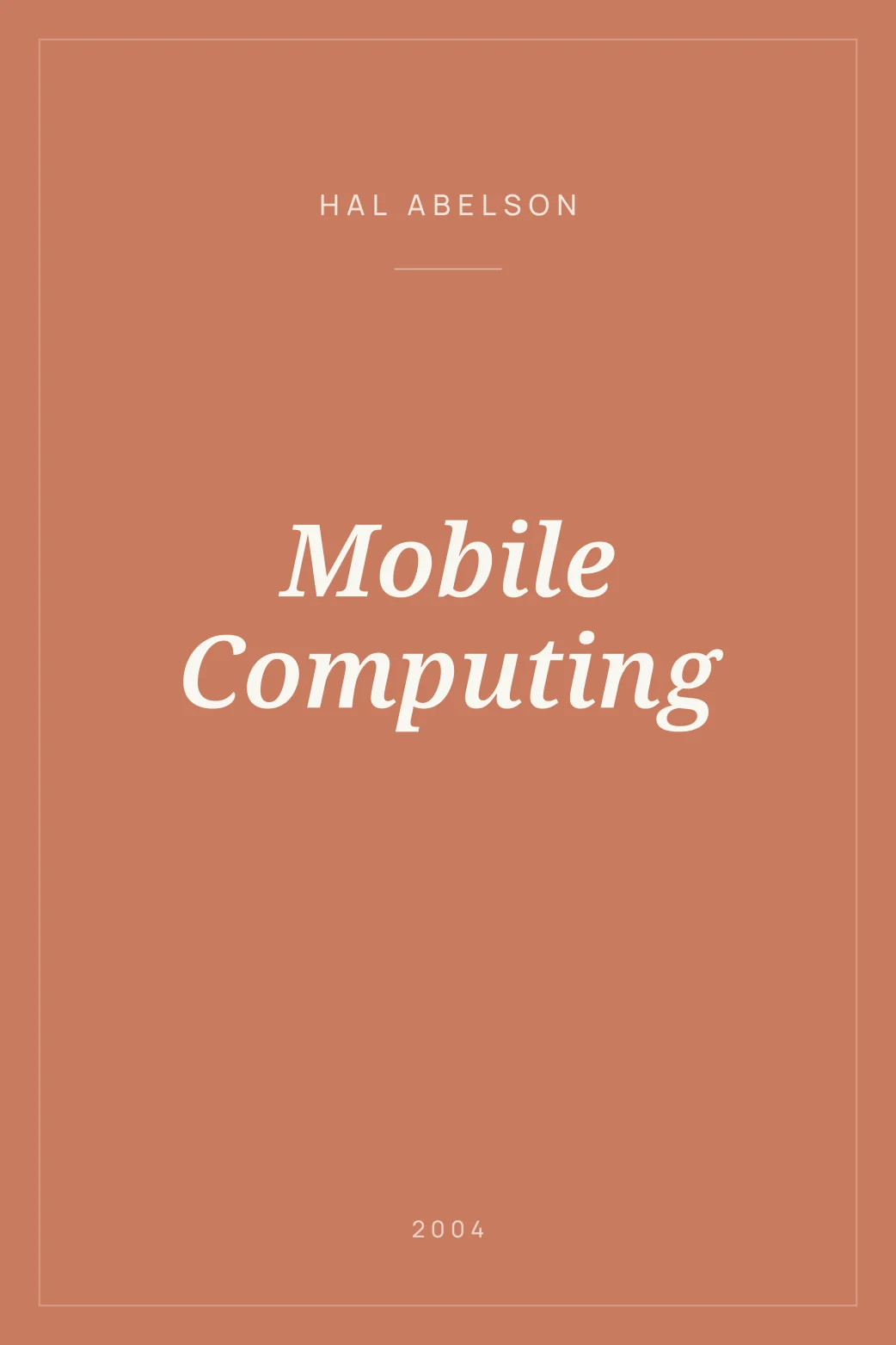 Portada de Mobile Computing