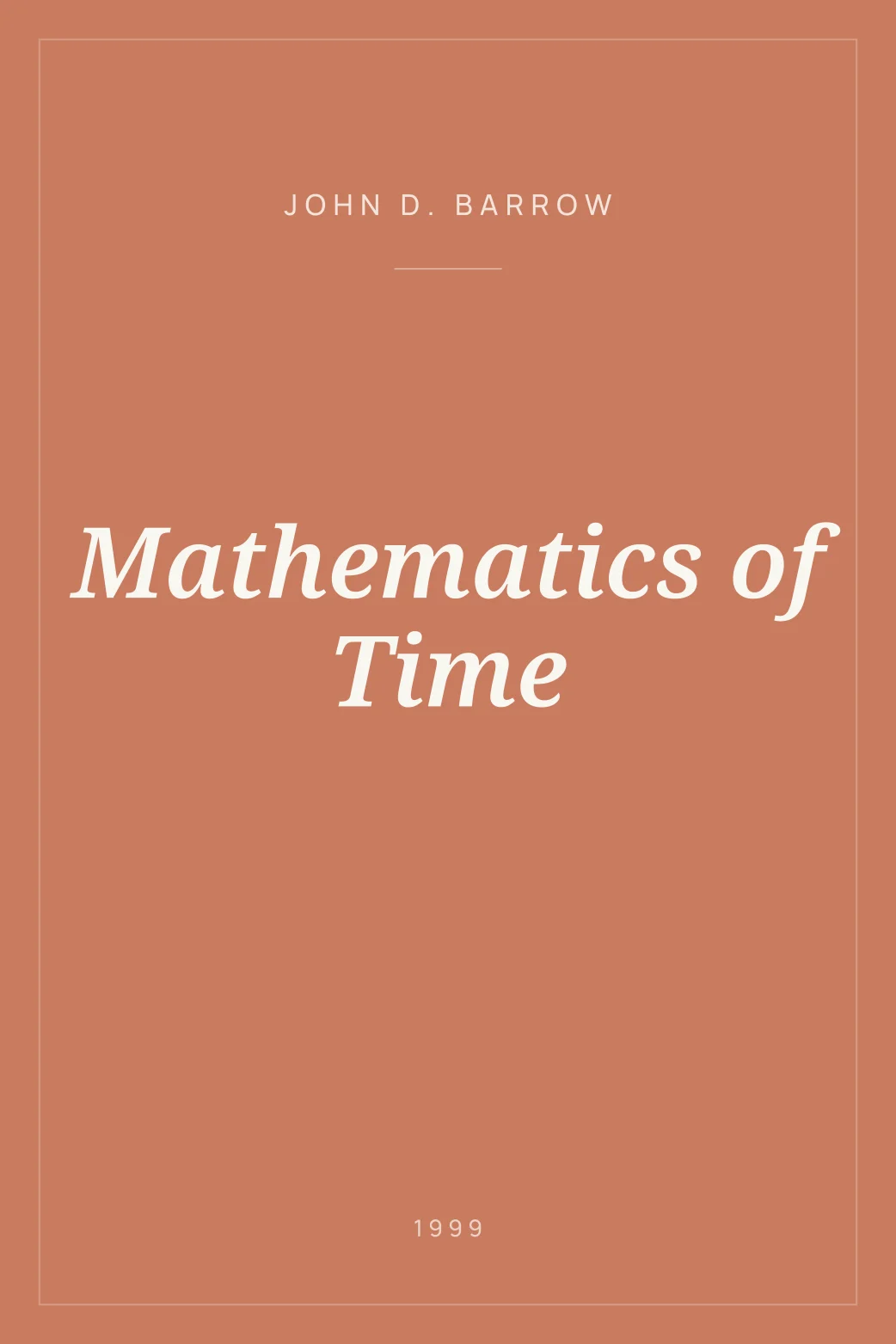 Portada de Mathematics of Time