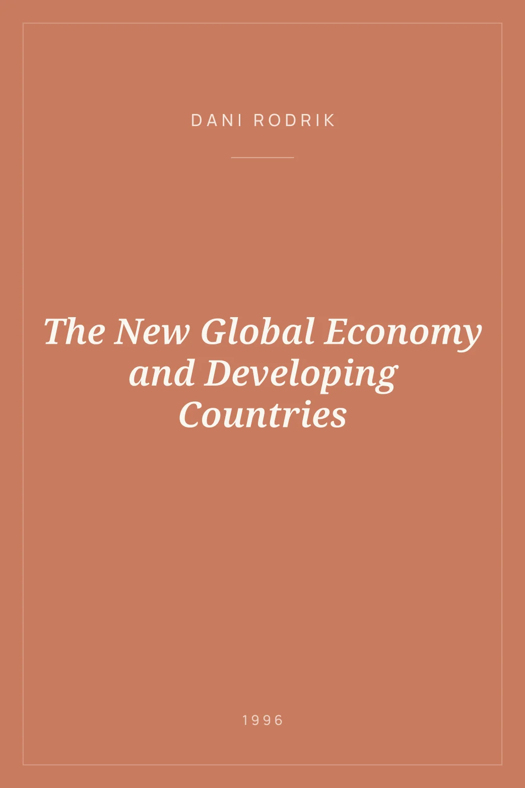 Portada de The New Global Economy and Developing Countries