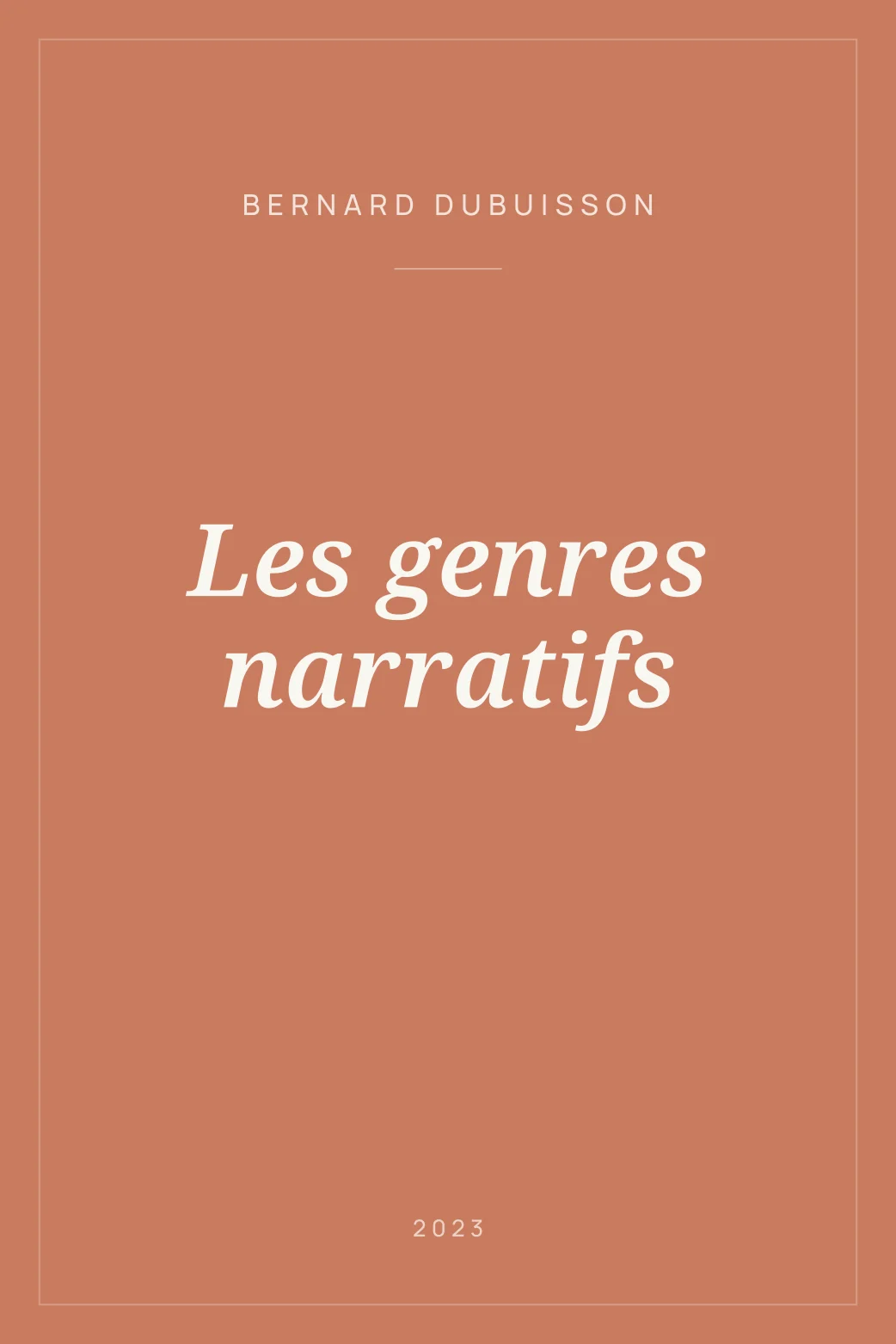 Portada de Les genres narratifs