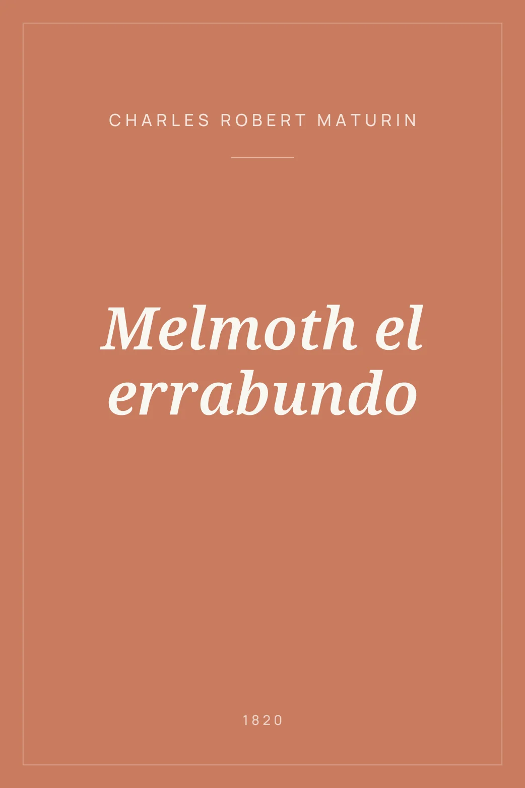 Portada de Melmoth el errabundo