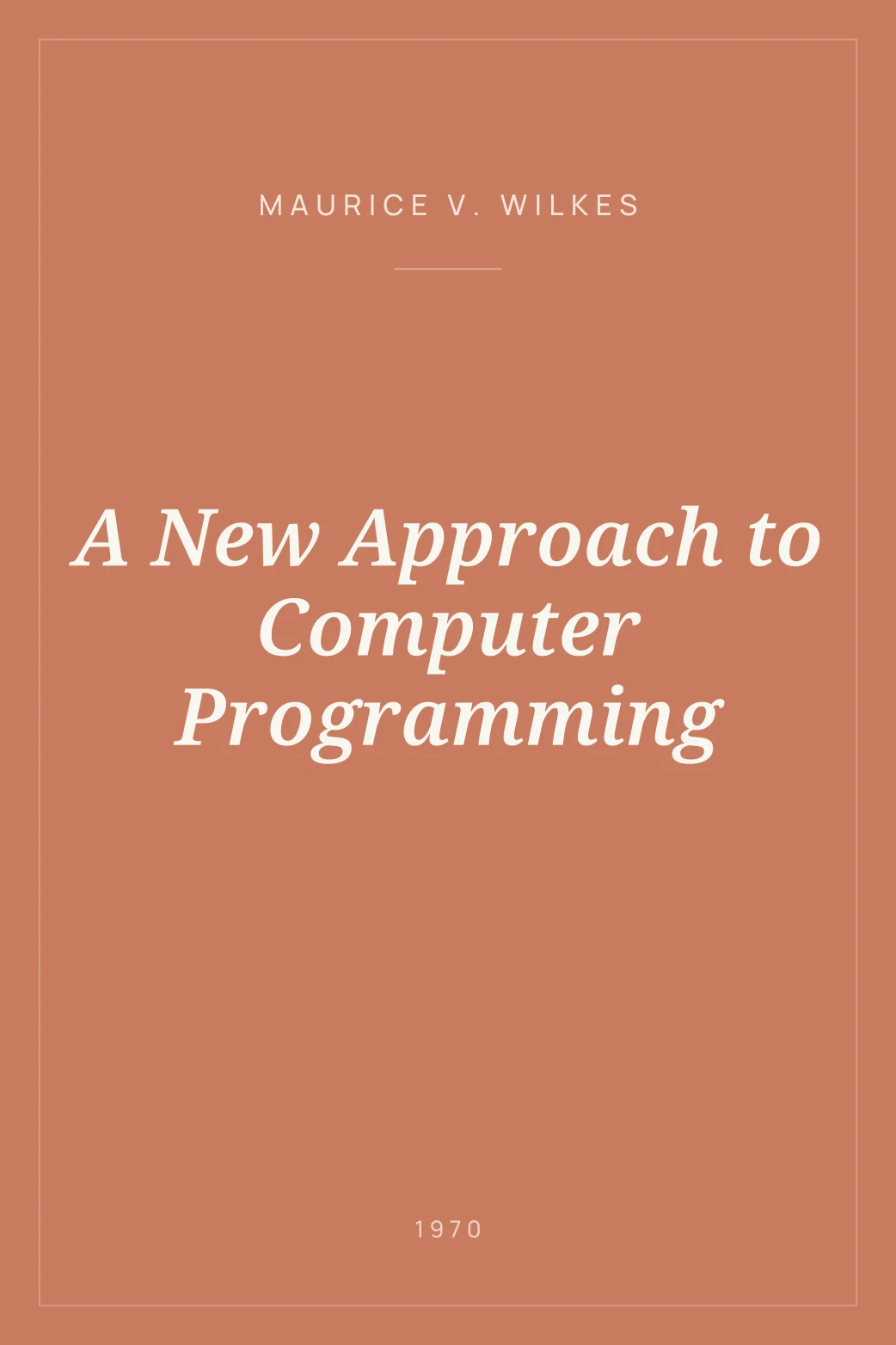 Portada de A New Approach to Computer Programming