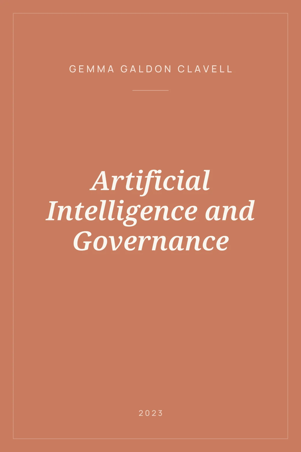 Portada de Artificial Intelligence and Governance