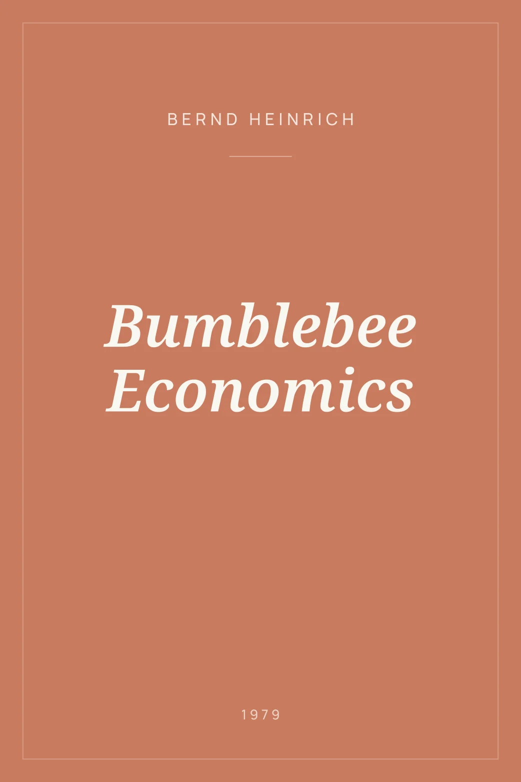Portada de Bumblebee Economics