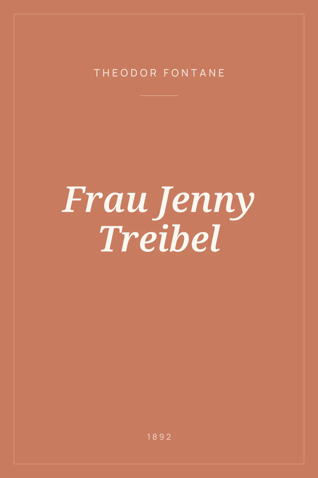 Portada de Frau Jenny Treibel