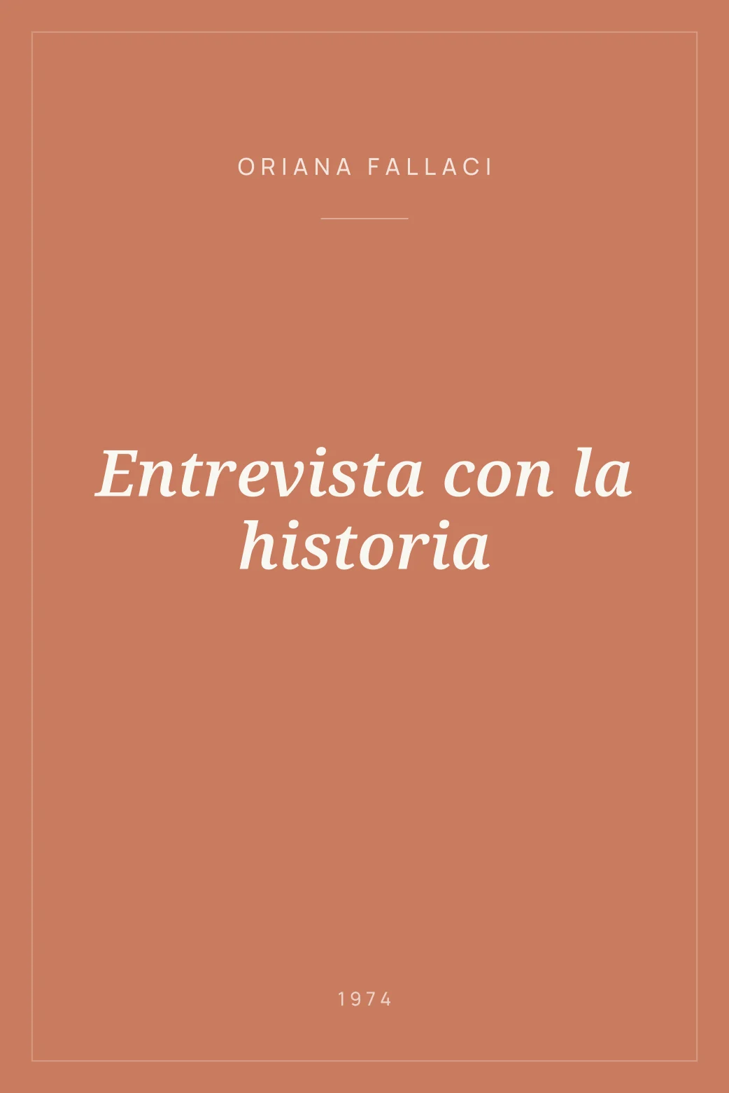 Portada de Entrevista con la historia