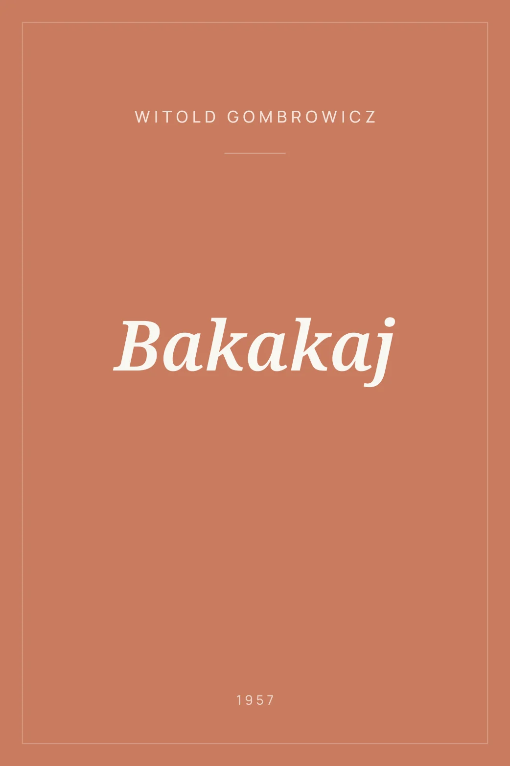 Portada de Bakakaj