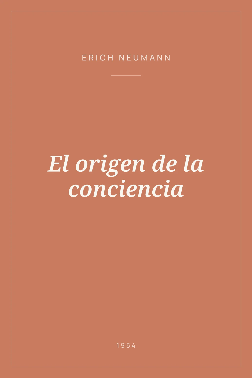 Portada de El origen de la conciencia