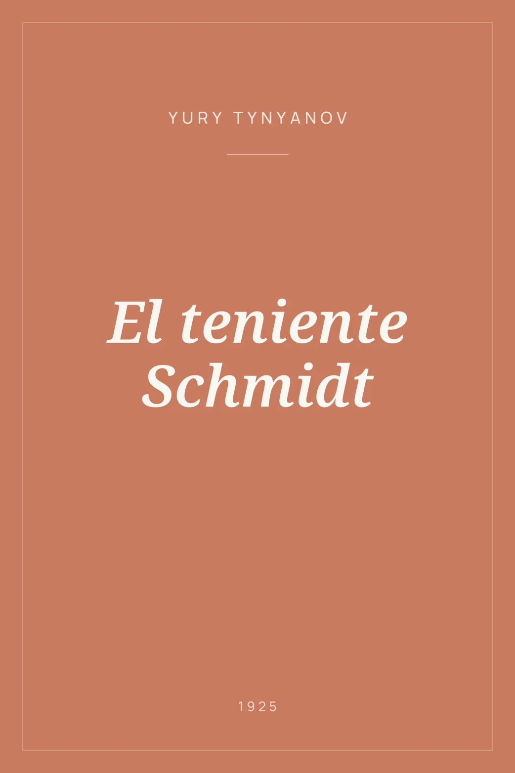Portada de El teniente Schmidt