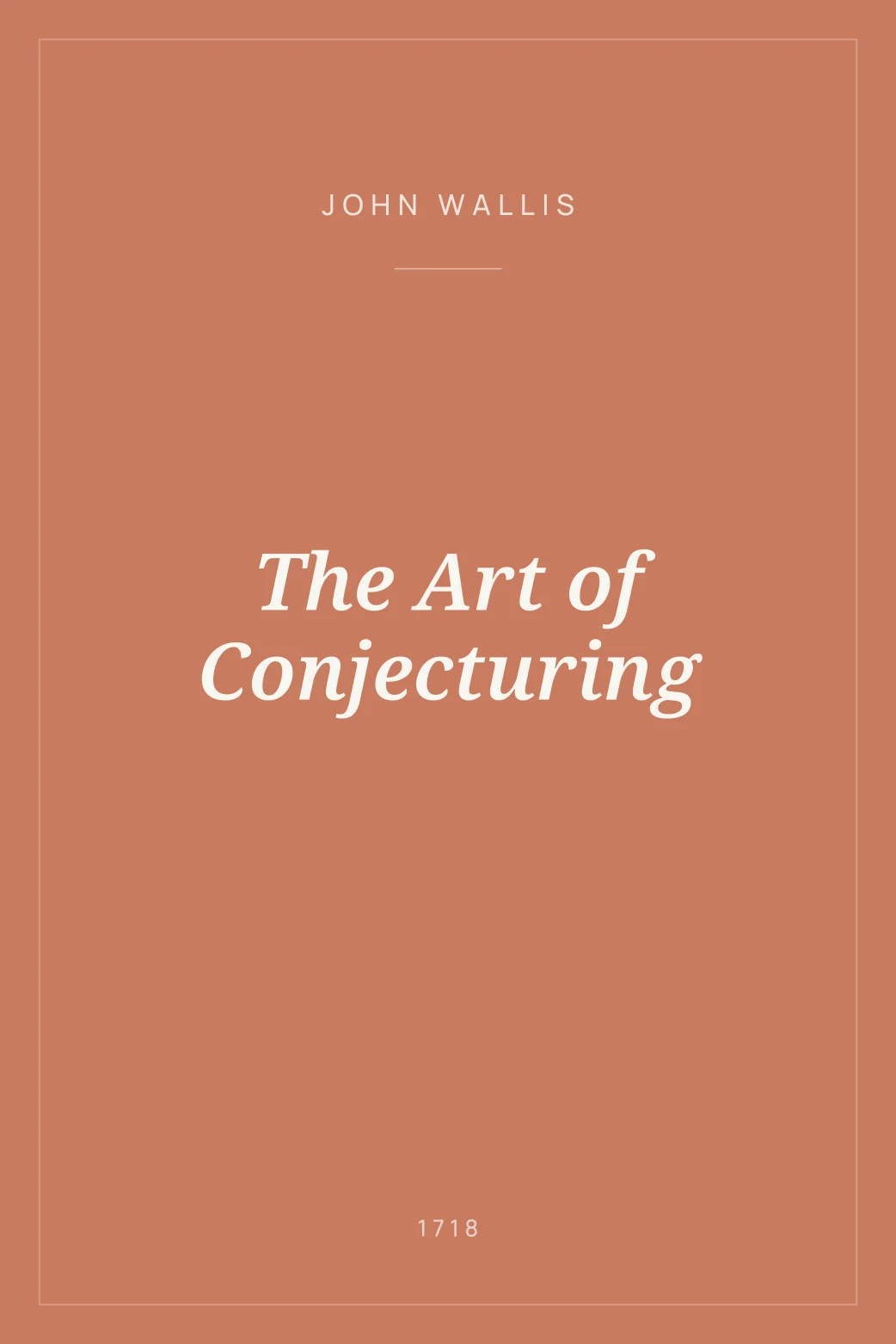 Portada de The Art of Conjecturing