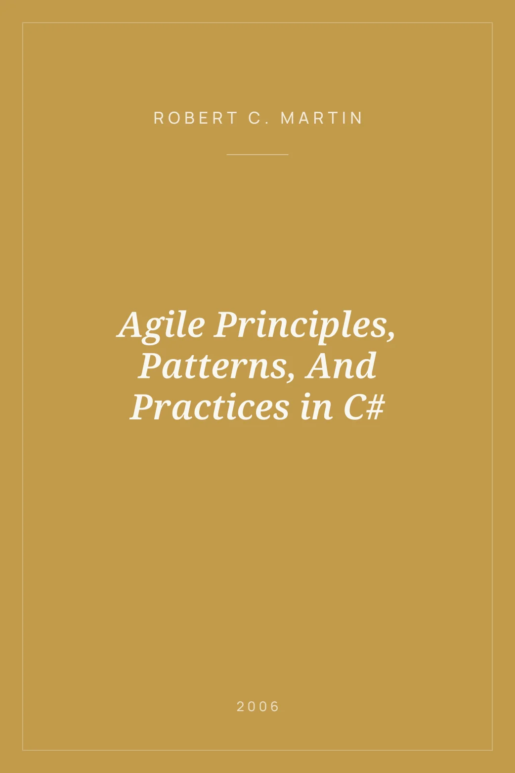Portada de Agile Principles, Patterns, And Practices in C#