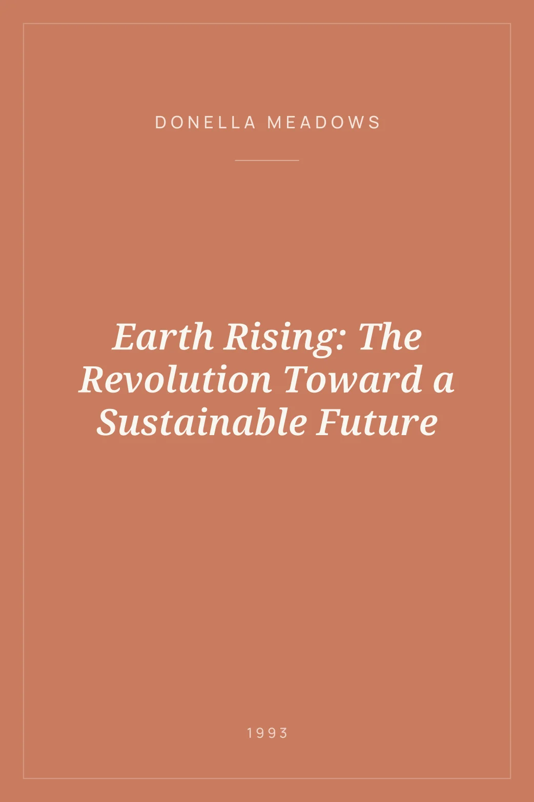 Portada de Earth Rising: The Revolution Toward a Sustainable Future