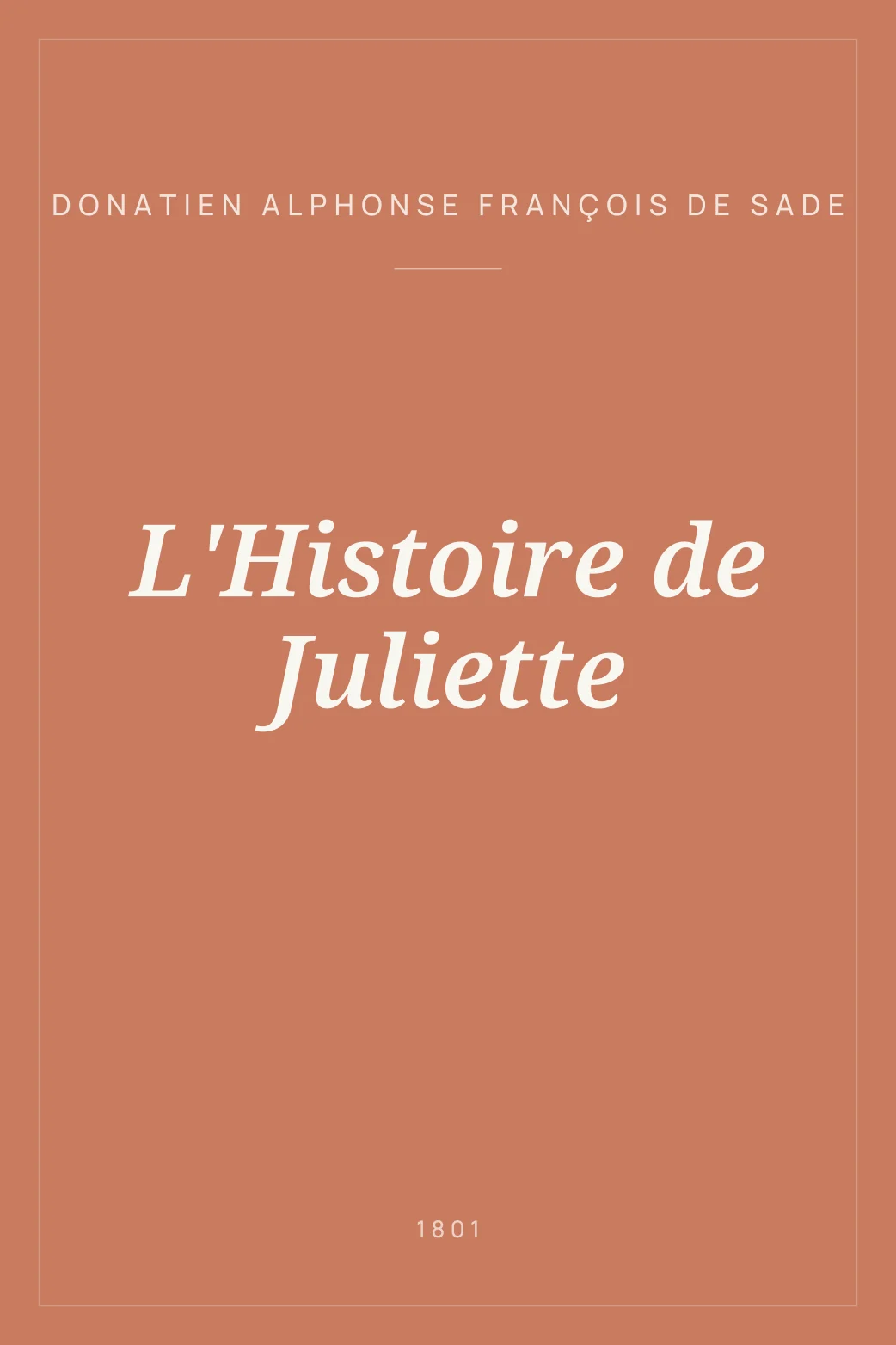 Portada de L'Histoire de Juliette