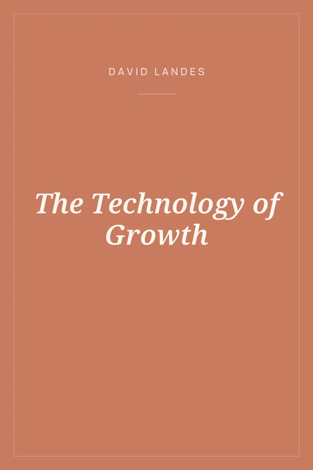 Portada de The Technology of Growth